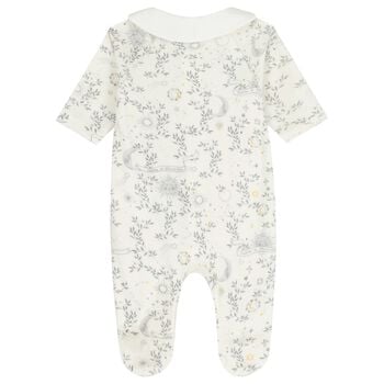 Ivory Star Velour Babygrow