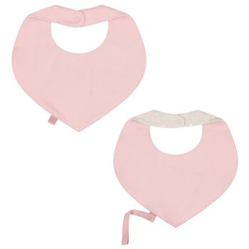 Baby Girls Pink & Beige Waterproof Bib Set ( 2-Pack )