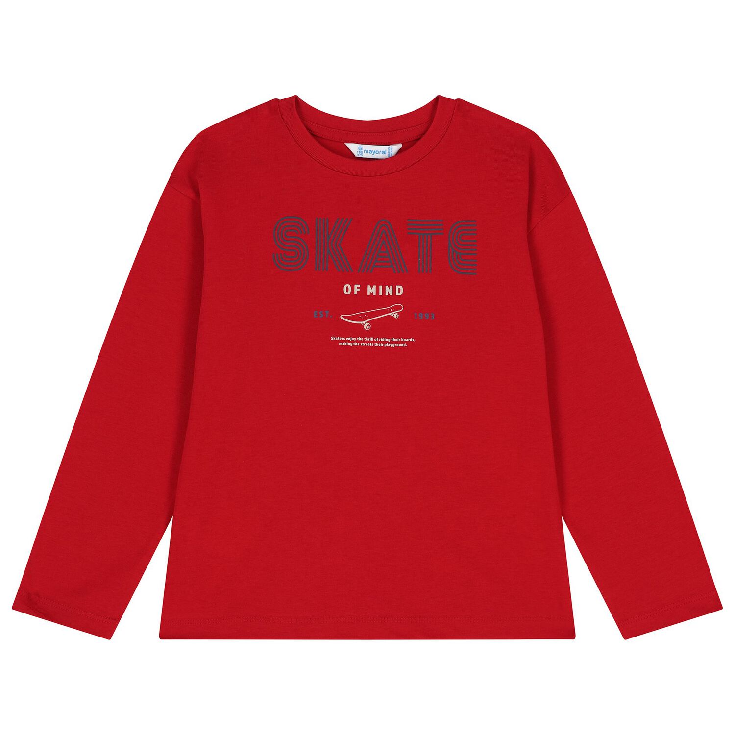 Boys Blue & Red Long Sleeve Top ( 2 Pack ), 3, hi-res