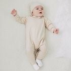Baby Boys Beige Teddy Bear Babygrow Set, 2, hi-res