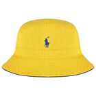 Boys Navy Blue & Yellow Reversible Hat, 1, hi-res