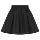 Girls Black Logo Skirt, 1, hi-res