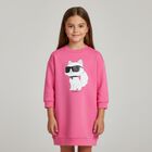 Younger Girls Pink Choupette Dress, 1, hi-res