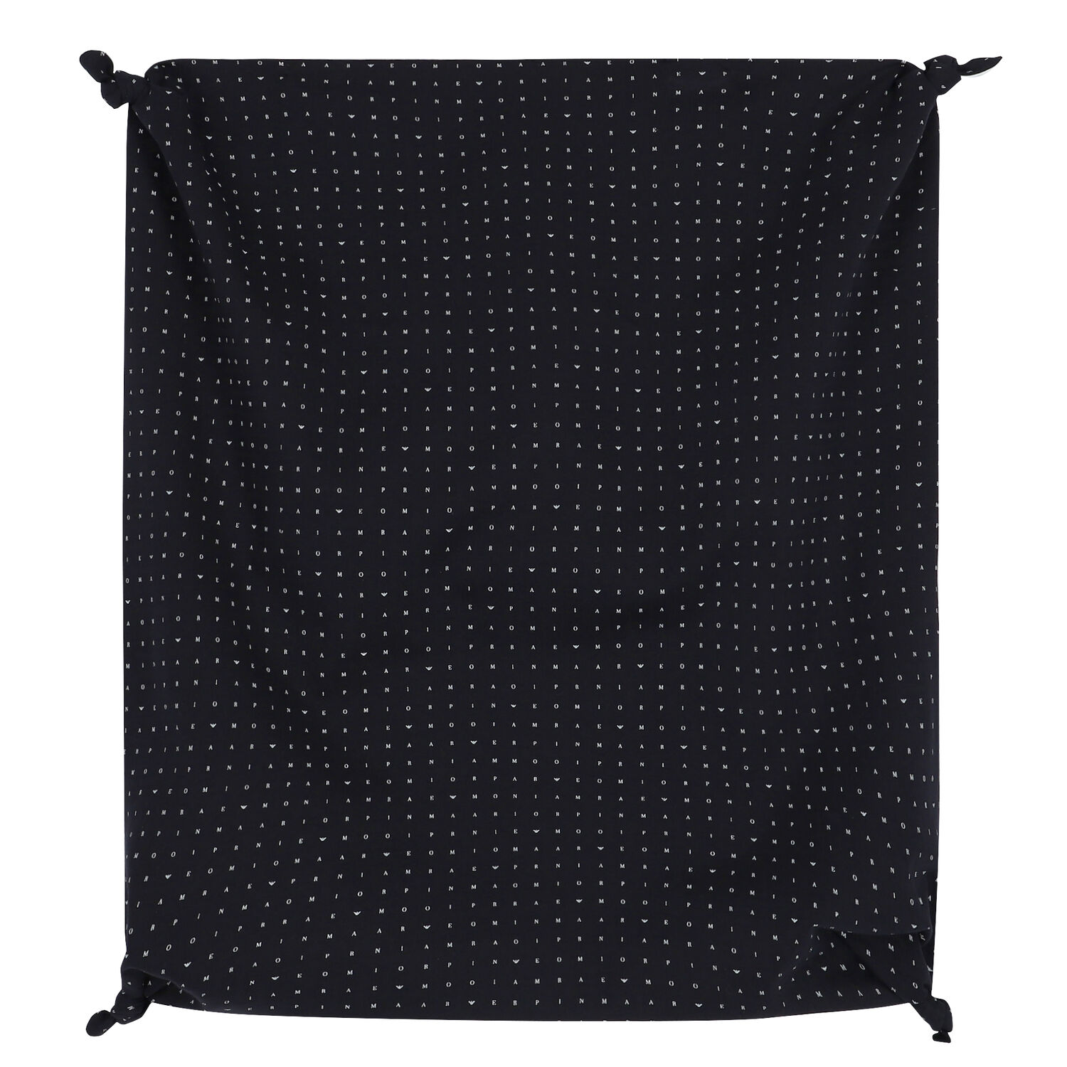 بطانية أولاد بالشعار باللون الكحلى والابيض, 1, hi-res