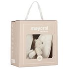 Baby Girls Ivory Bow Leather Pre Walker Shoes, 1, hi-res