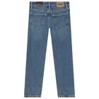 Boys Blue Logo Denim Jeans, 1, hi-res