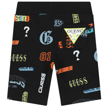 Boys Black Logo Shorts