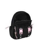 Girls Black & Pink Logo Backpack, 1, hi-res