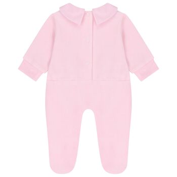 Baby Girls Pink Teddy Bear Babygrow