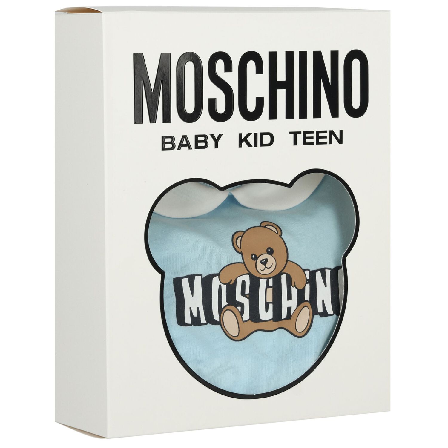 Blue Teddy Bear Logo Baby Romper, 3, hi-res