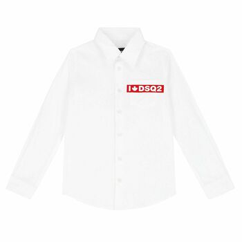 Boys White Logo Shirt