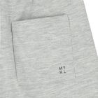 Boys Grey Logo Shorts, 1, hi-res