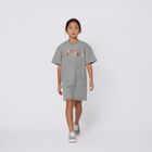 Girls Grey Logo Suede Trainers, 1, hi-res