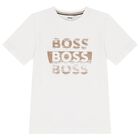 Boys White Logo T-Shirt, 2, hi-res