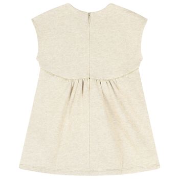 Younger Girls Beige Logo Dress