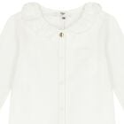 طقم هديه افرول وقبعه للبنات باللون الابيض , 1, hi-res