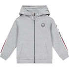 Boys Grey Logo Tracksuit, 1, hi-res