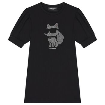 Girls Black Choupette Dress