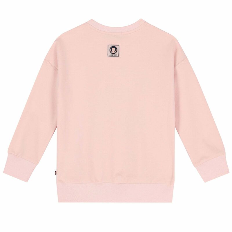 Girls Pink Logo Sweatshirt , 2, hi-res image number null