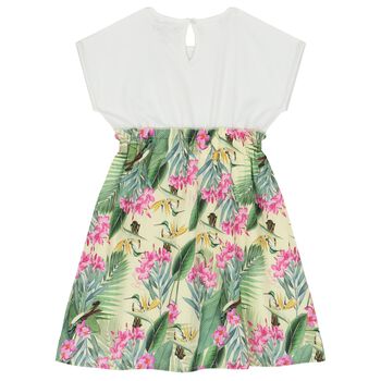 Girls Tropical Print Dress