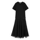 Girls Black Logo Milano Jersey 3-in-1 Dress, 1, hi-res