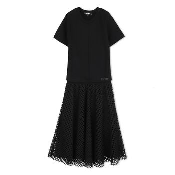 Girls Black Logo Milano Jersey 3-in-1 Dress