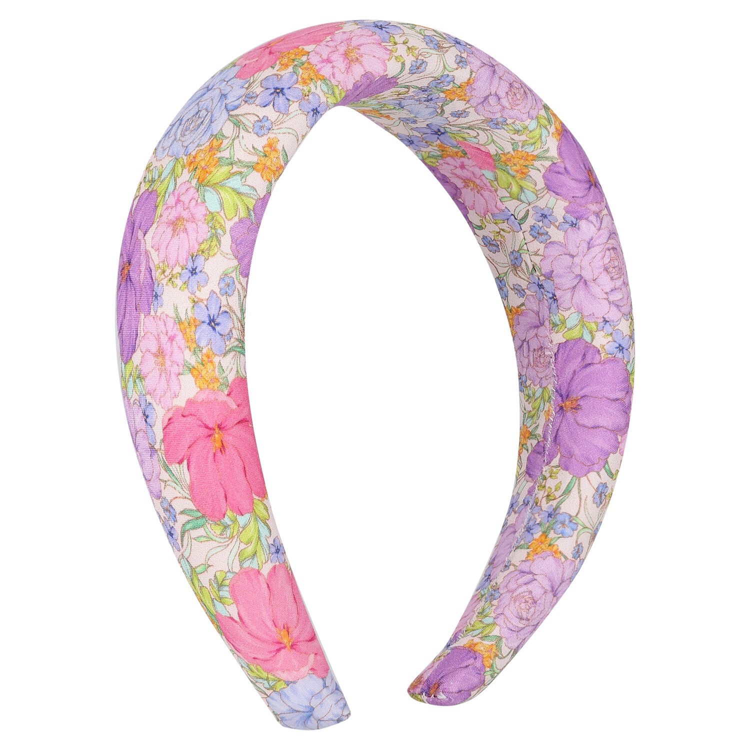 Girls Pink & Purple Floral Headband, 1, hi-res image number null