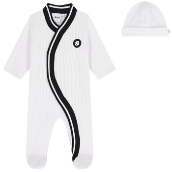 White Logo Babygrow Gift Set