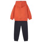 Boys Orange & Grey Tracksuit, 2, hi-res