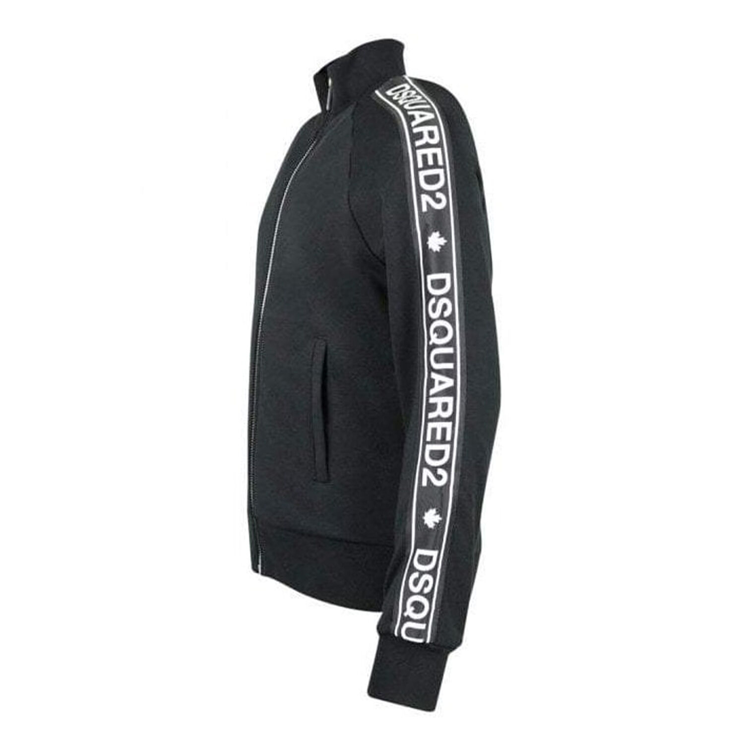 Boys Black Logo Zip Up Top, 1, hi-res image number null