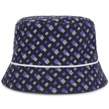 Boys Navy Blue Logo Reversible Hat