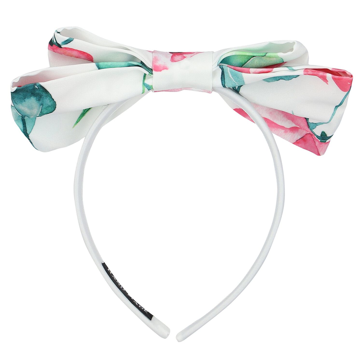 Girls White & Green Floral Headband, 3, hi-res image number null