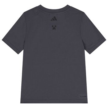 Boys Grey Minecraft Logo T-Shirt