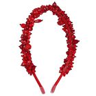 Girls Red Embellished Crystal Headband, 1, hi-res