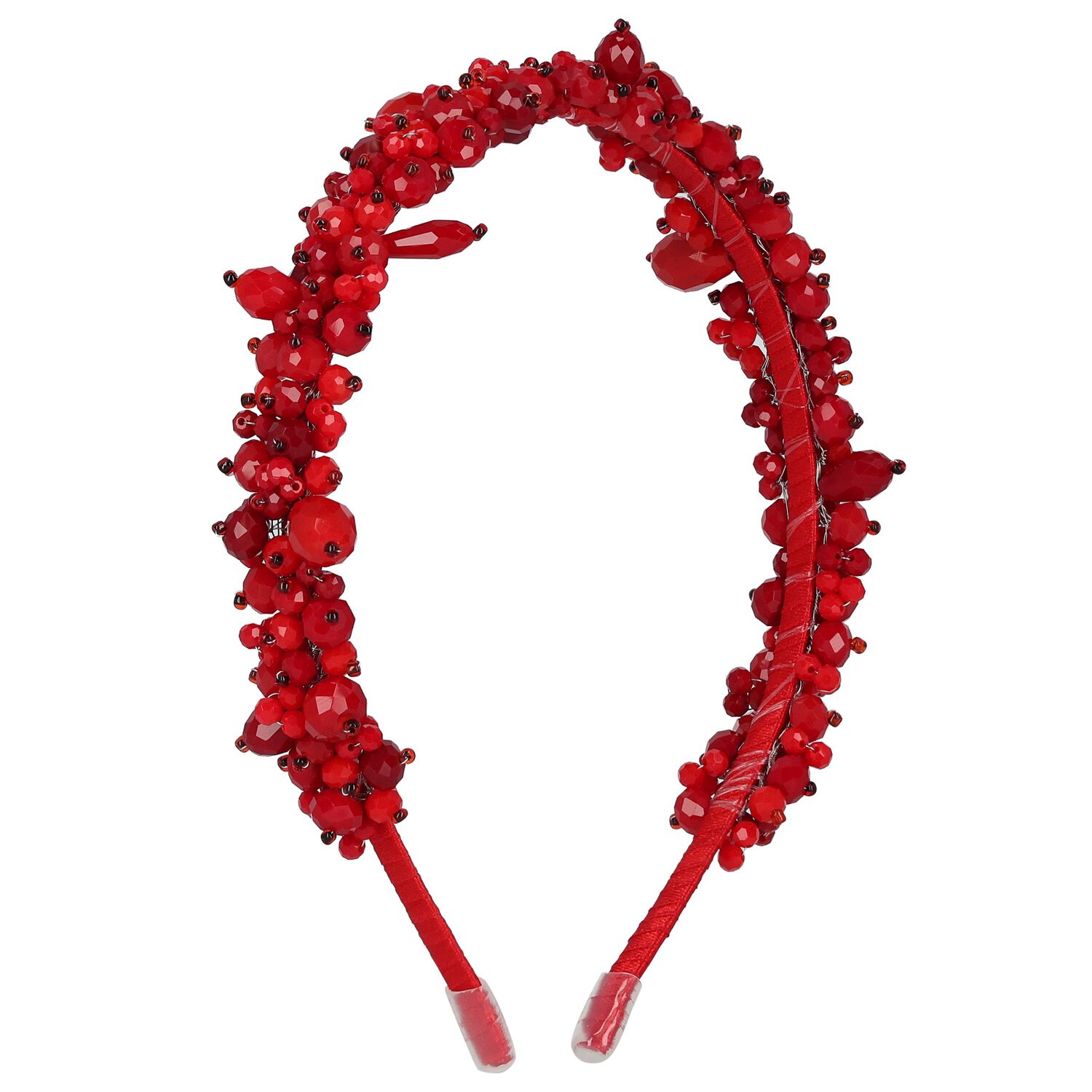 Girls Red Embellished Crystal Headband, 1, hi-res image number null