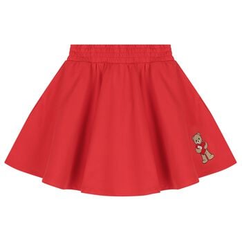 Girls Red Teddy Bear Skirt