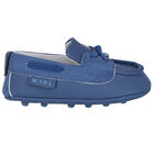 Baby Boys Blue Pre-Walker Mocassins, 2, hi-res