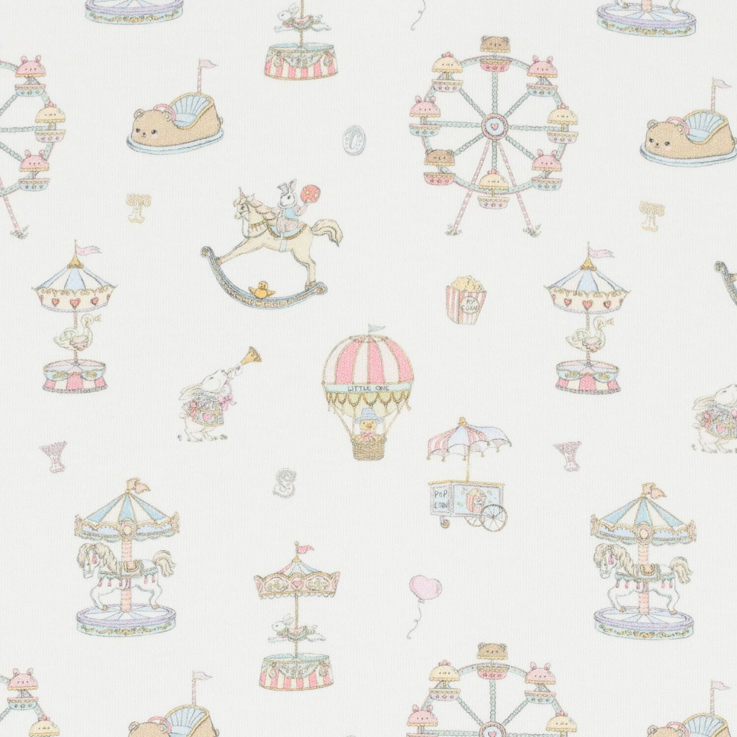 White Carousel & Hot Air Balloon Baby Nest, 1, hi-res