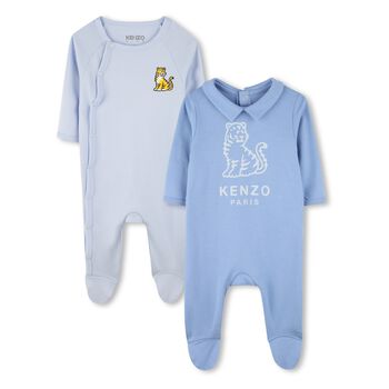 Blue Tiger Logo Babygrows ( 2 Pack ) 