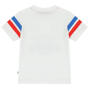 Younger Boys White Sports Car T-Shirt
