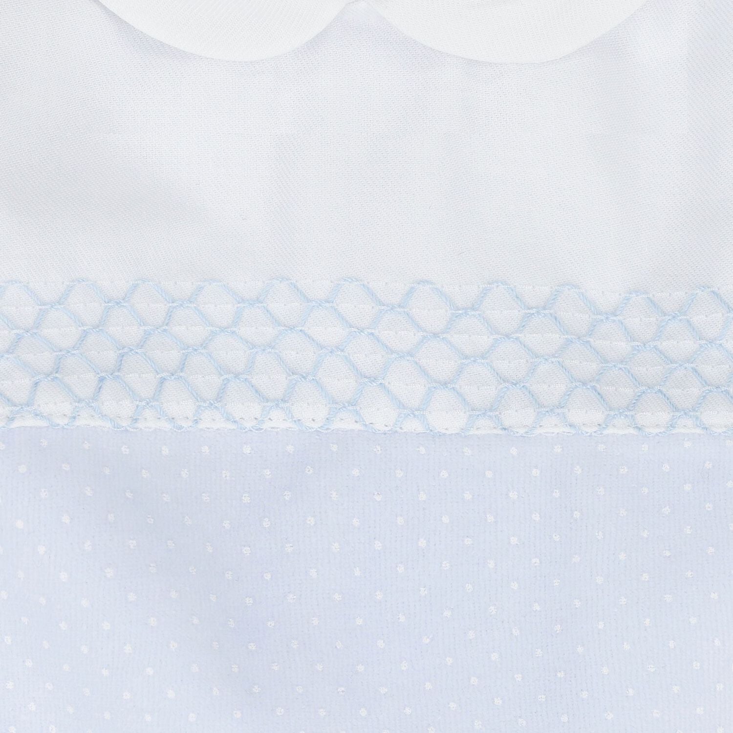 Baby Boys White & Blue Dot Babygrow, 2, hi-res