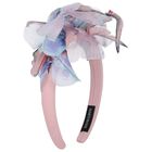 Girls Pink Butterfly Headband, 1, hi-res