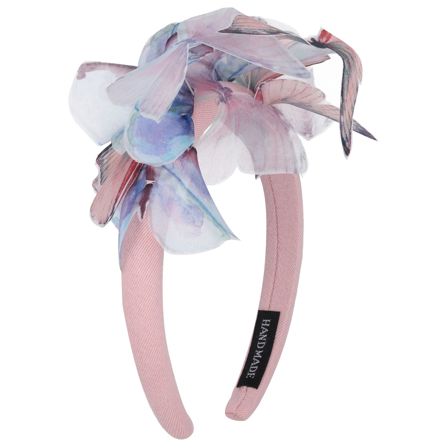 Girls Pink Butterfly Headband, 1, hi-res
