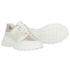 Girls Mini Me White Logo Trainers, 1, hi-res