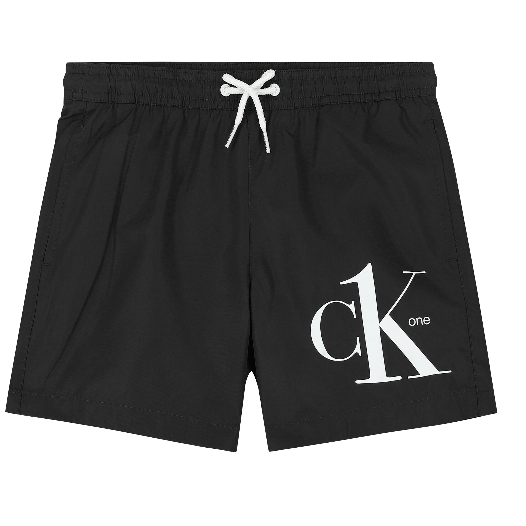 Calvin Klein Boys Black Logo Swim Shorts Junior Couture