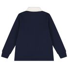 Boys Navy Blue Logo Sweatshirt, 1, hi-res