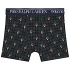 Boys Green & Navy Blue Logo Boxer Shorts ( 3-Pack ), 3, hi-res