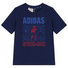 Boys Blue Logo Marvel T-Shirt, 1, hi-res