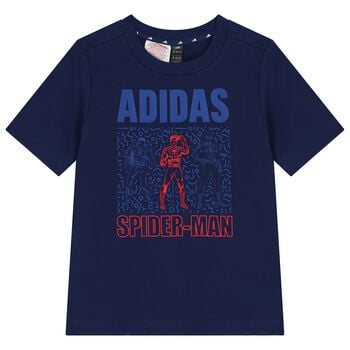 Boys Blue Logo Marvel T-Shirt