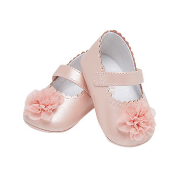 Baby Girls Pink Flower Pre Walker Shoes